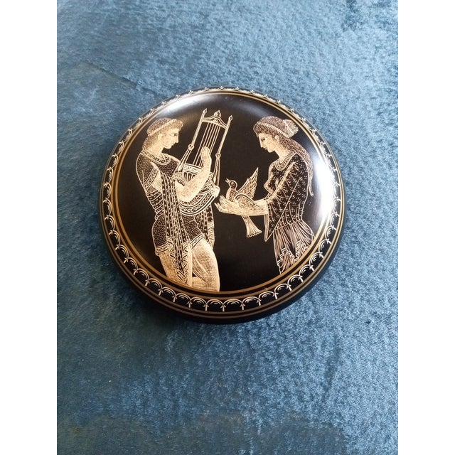 1970s Exquisite Handmade Bailas Pottery From Greece Trinket Box For Sale In Dallas - Image 6 of 7