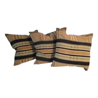 Collection of Three 19Thc Horse Blanket Pillows For Sale