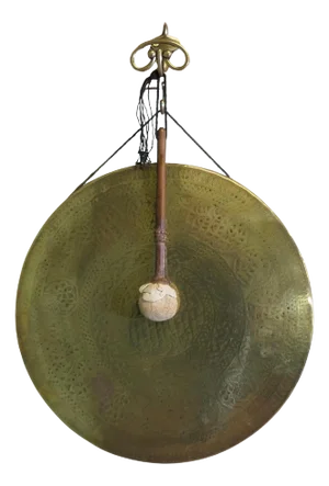 Brass Wall Hanging Dinner Gong, 1900s