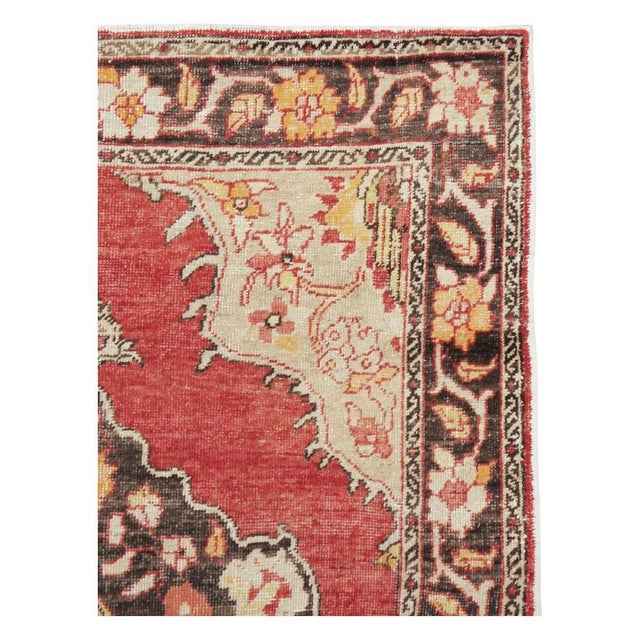 Rustic Galerie Shabab Collection Mid-20th Century Turkish Oushak Accent Rug For Sale - Image 3 of 8