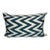 Turkish Modern Blue Silk Ikat Pillow Cover For Sale