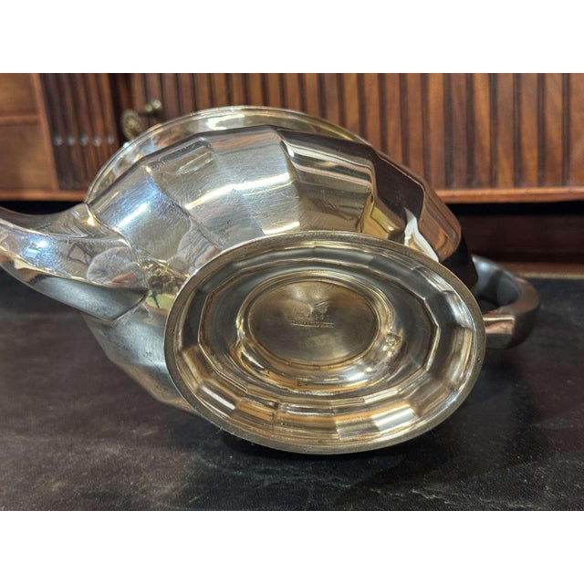 1930s Vintage English Silver-Plated Tea and Coffee Service, 1930s, Set of 3 For Sale - Image 5 of 10