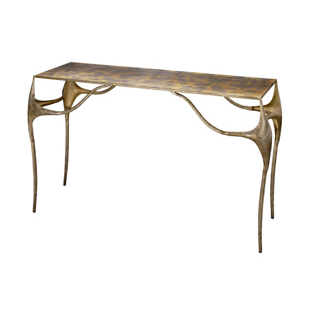 Jamie Young Persephone Iron Console Table, Gold For Sale In Los Angeles - Image 6 of 6