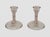 Mid-Century Modern Vintage Pink Depression-Style Glass Candlestick Holders — Pair, 4 1/8" Tall For Sale - Image 3 of 12