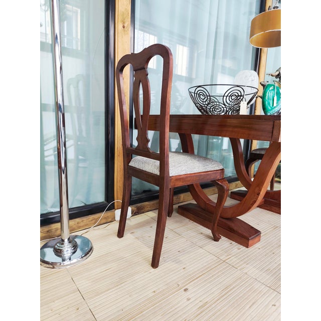 Wood Queen Anne Chairs in Mahogany, Set of 6 For Sale - Image 7 of 9