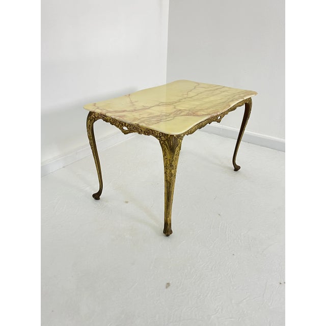 Mid-Century Brass and Marble Coffee Table, Italy, 1950s For Sale - Image 6 of 14