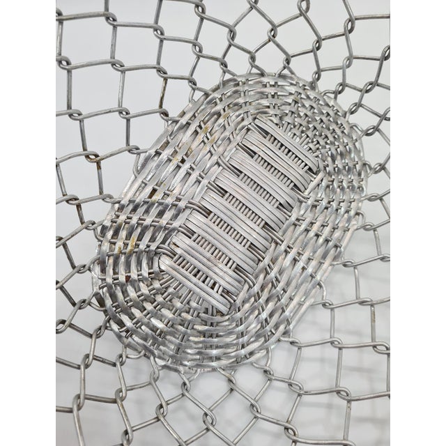 Silver Modernist French Aluminum Fruit Basket, 1960s For Sale - Image 8 of 12