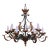 Early 20th Century French Louis XV Verdigris and Gilt 12-Light Iron Chandelier For Sale