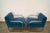 Williams-Sonoma 2000’s Art Deco Style Williams Sonoma Mohair Lounge Chairs - A Pair For Sale - Image 4 of 12