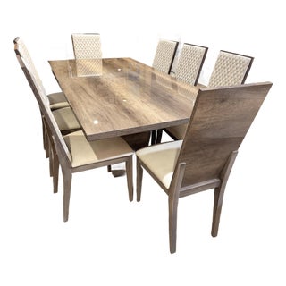 Stratus "Medea" Lacquered Wood Dining Table With Eight Chairs For Sale