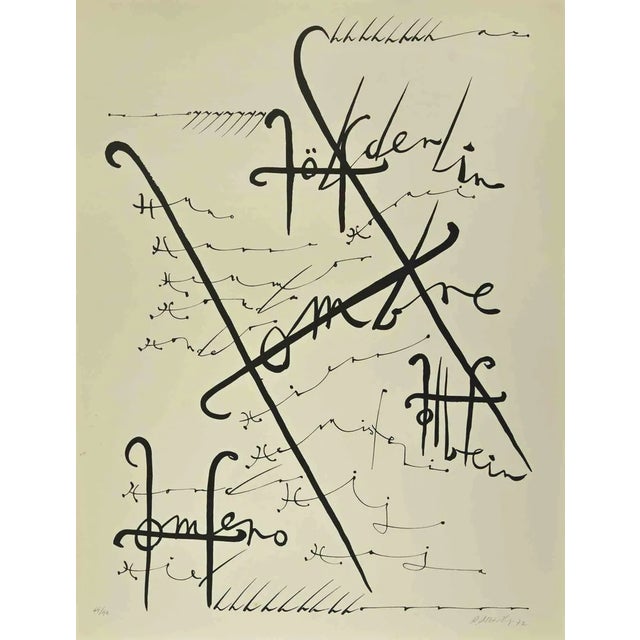 Rafael Alberti, Letter H, Lithograph, 1972 For Sale