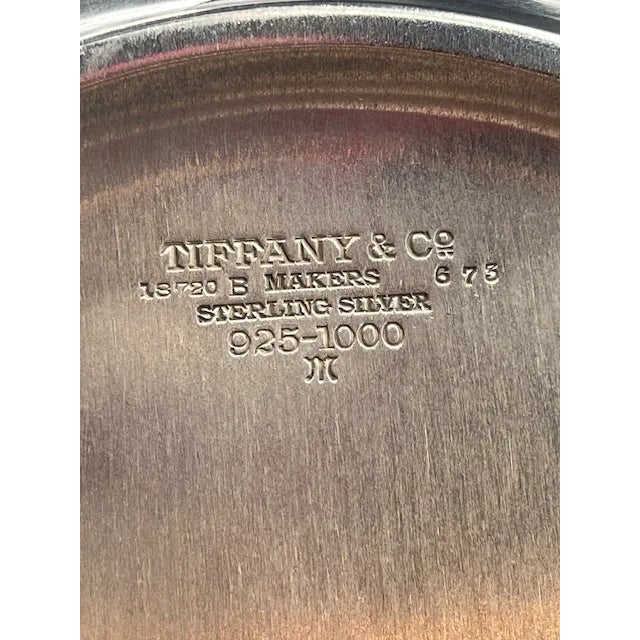 Tiffany & Co. Mid 20th Century Sterling Silver Brides Basket With Handle For Sale - Image 9 of 12