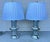 Glass Bull Nose Cylinder Mercury Glass Table Lamps - a Pair For Sale - Image 7 of 18