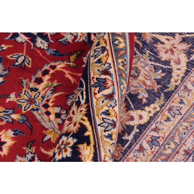 Textile Medallion Red/Blue Wool Rug - 10'0'' X 13'1'' For Sale - Image 7 of 10