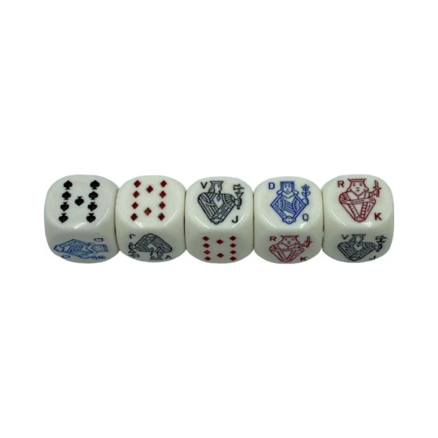 Mid 20th Century Vintage Asprey London Set 5 Dice Black Leather Case For Sale - Image 5 of 11
