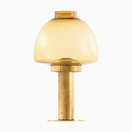 Metal Candlestick in Warm Amber-Yellow Tone from Hans-Agne Jakobsson, 1950s For Sale - Image 7 of 7