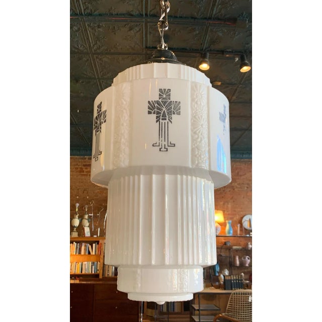 1930s Period Large Art Deco Skyscraper Pendant For Sale - Image 10 of 10