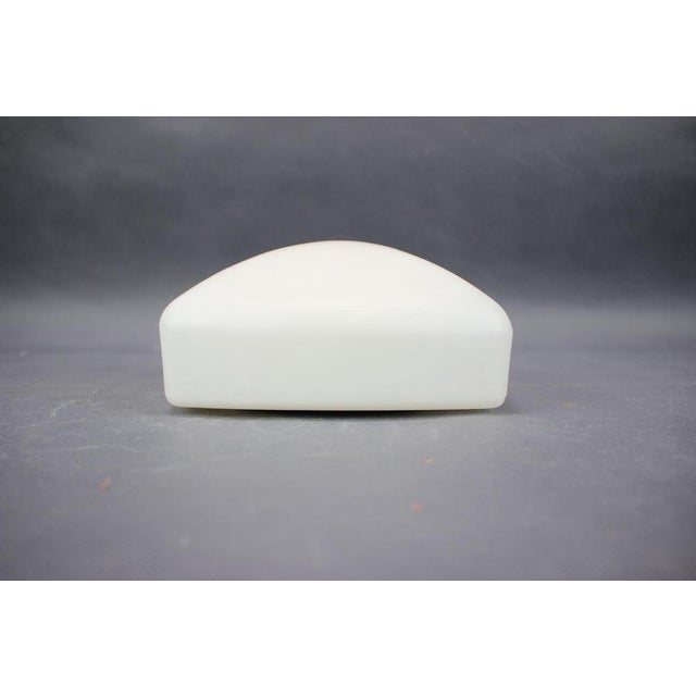 Mid-Century Czechoslovak Milk Glass Ceiling Light, 1960s For Sale - Image 4 of 10