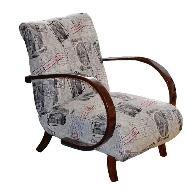 Art Deco Armchair by Jindrich Halabala for Thonet For Sale - Image 6 of 6