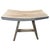 Sleek minimalist bench or stool hand made from a single slab of reclaimed teak and finished with a white wash revealing...