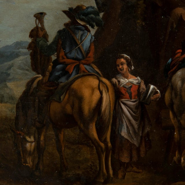 Philips Wouwerman, Dutch Landscape, 1660, Oil on Panel For Sale - Image 6 of 8