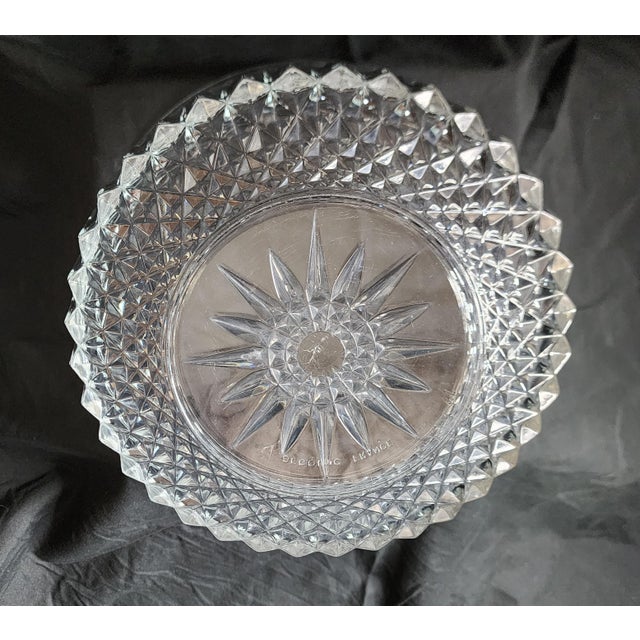 1960s Mid-Century Modern Arcoroc France Vintage 8" Serving Bowl Clear Cut Crystal Diamant Pattern - Set of 2 For Sale In West Palm - Image 6 of 10