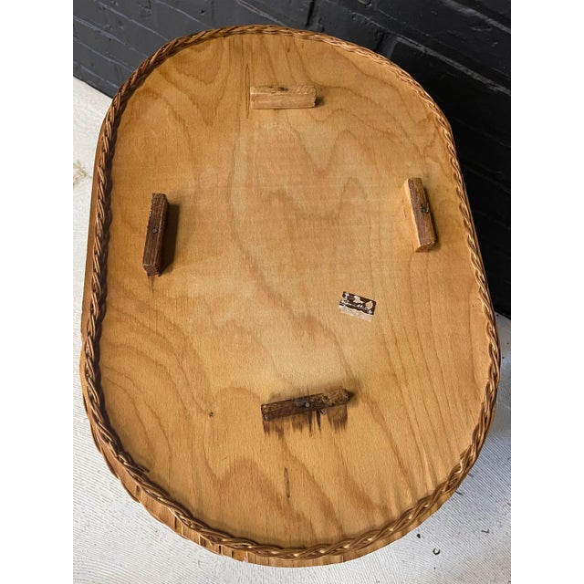 1960s Mid- Century Wicker Elephant Shaped Table With a Tray Top For Sale - Image 6 of 7