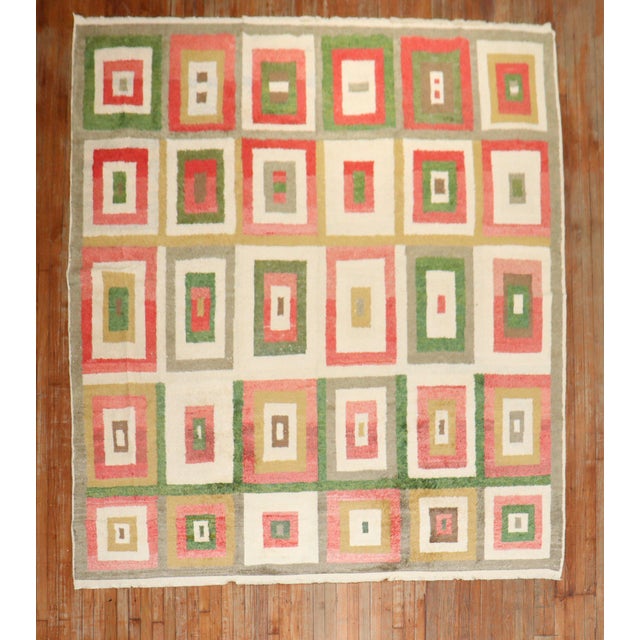 Contemporary Turkish Tulu Room Size Rug - 8'6" x 10'8" For Sale - Image 10 of 18