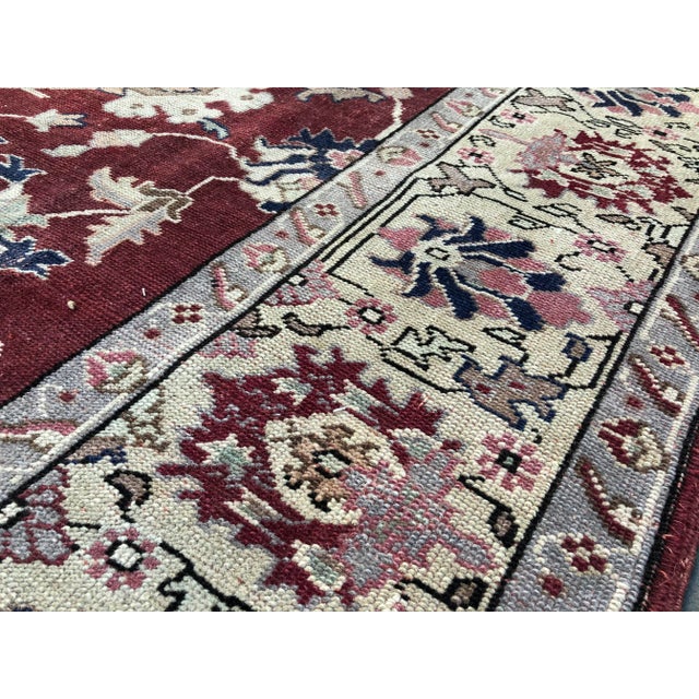 Art Deco 1960s Vintage Turkish Oushak Rug-7′4″ × 9′6″ For Sale - Image 3 of 11