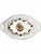 French Country 1940s German Porcelain Pierced Handled Tray With Courting Couple and Floral Garlands For Sale - Image 3 of 6