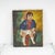 Unknown, Portrait of a Girl, 1970s, Oil on Panel For Sale - Image 3 of 3