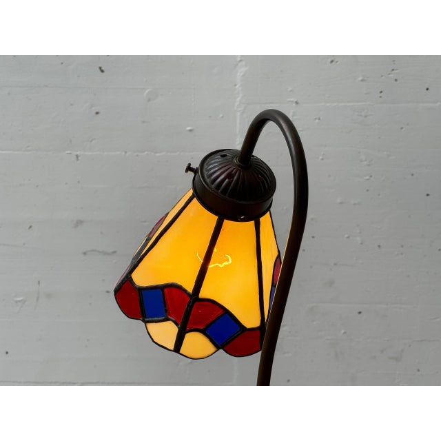 Metal Vintage Tiffany-Style Table Lamp, 1970s For Sale - Image 7 of 17