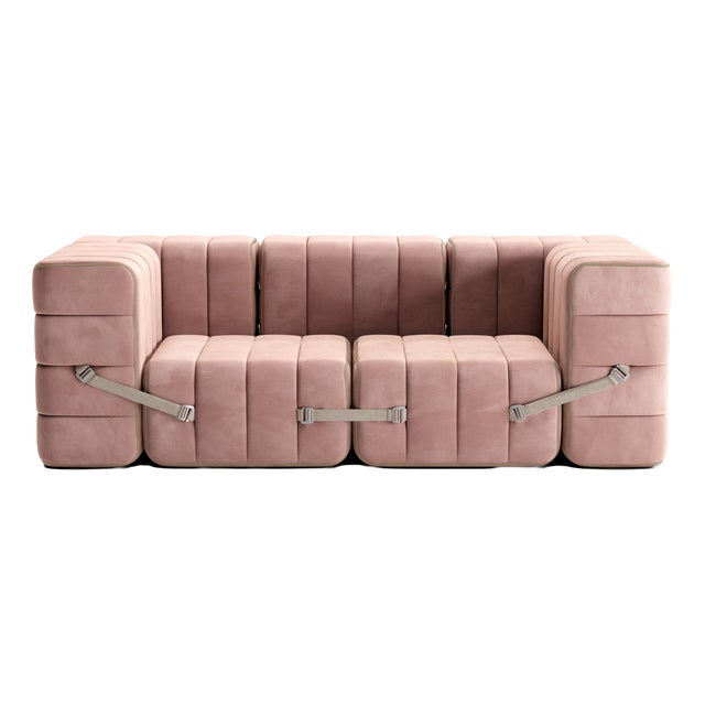 Flexible Two-Seater Sofa with Armrests by Ambivalenz, Set of 7 For Sale