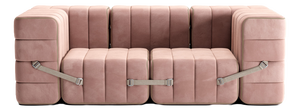 Flexible Two-Seater Sofa with Armrests by Ambivalenz, Set of 7