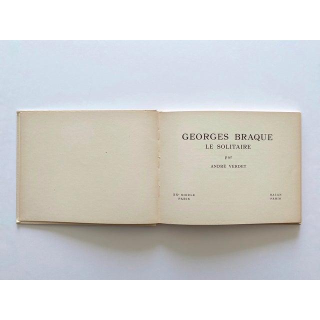 Mid-Century Modern Georges Braque " Le Solitaire " Vintage 1959 First Limited Edition Fine Art Pochoir Print French Modernism Hardcover Art Book For Sale - Image 3 of 18