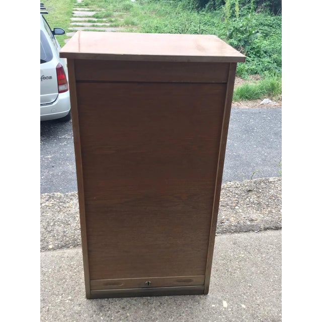 Industrial Tambour Front Cabinet, 1950s For Sale - Image 9 of 15
