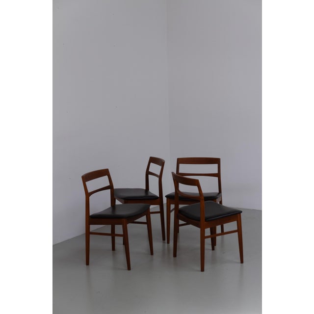 Vintage Danish Teak Dining Chairs by Kjærnulf for Vejle Møbelfabrik, 1960s, Set of 4 For Sale - Image 11 of 18