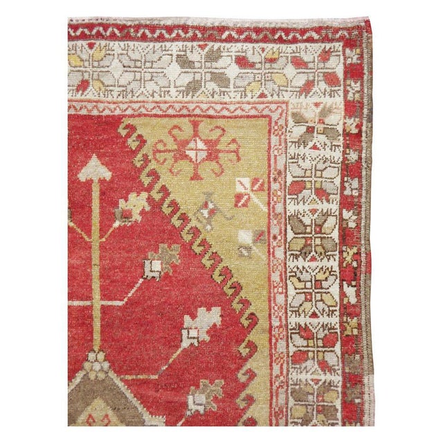 Galerie Shabab Collection Mid-20th Century Handmade Turkish Oushak Accent Rug For Sale - Image 4 of 10