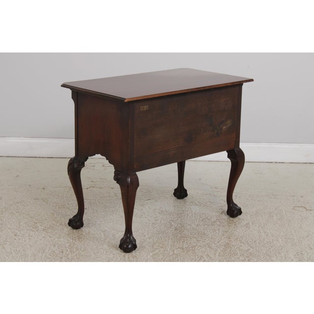 Colonial Edison Institute Henry Ford Chippendale Mahogany Lowboy For Sale - Image 14 of 14