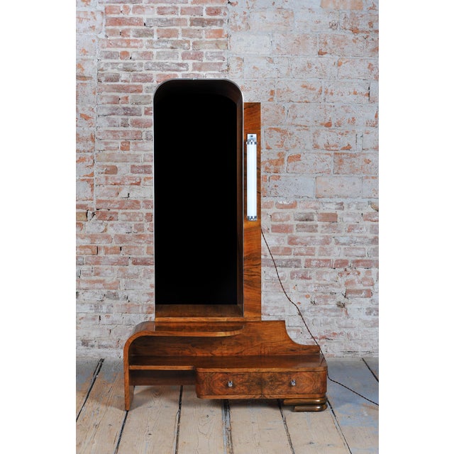 Czech Art Deco Dressing Table in Walnut Veneer, 1930s For Sale - Image 12 of 18