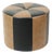 Vintage Brown 2-Tone Skai Ottoman, 1960s For Sale