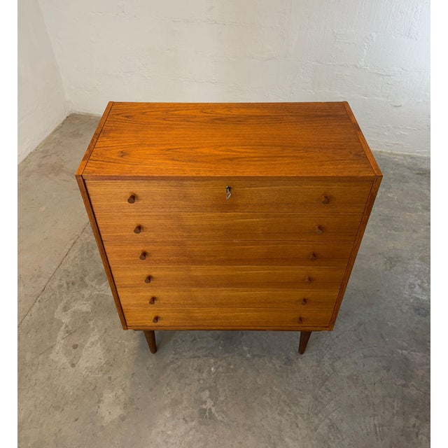 1960s Domino Møbler Danish Teak Six Drawer Dresser For Sale - Image 5 of 5