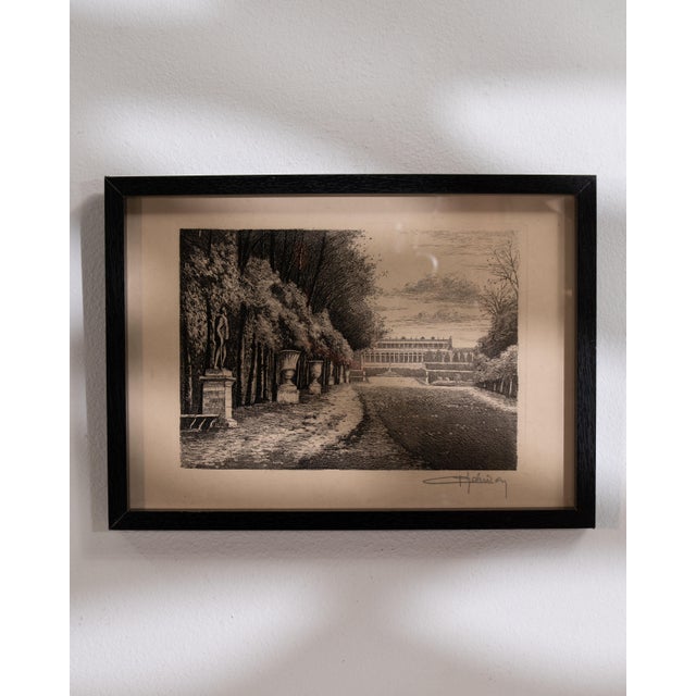 Mid 20th Century France Charcoal Paper Drawing For Sale - Image 13 of 15
