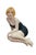 Rare Emily Kaufman "Nya" contemporary art statue / sculpture. Made of resin with hand applied oil paints. features a women...