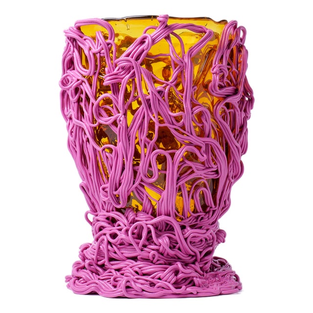 Spaghetti Special Vase in Amber by Gaetano Pesce for Fish Design For Sale