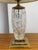 Gold Mid 20th Century Style After Waterford Etched Glass Table Lamp For Sale - Image 8 of 12