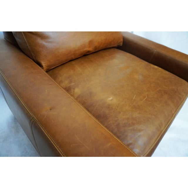 Maxwell Leather Chair by Restoration Hardware For Sale - Image 13 of 17