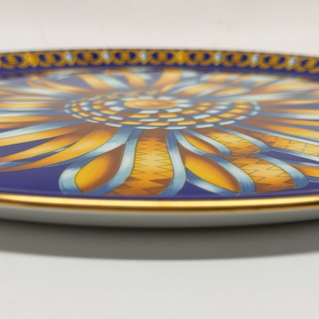 1980s Cocarde de Soie Cake Plate from Hermès, 1980s For Sale - Image 5 of 6