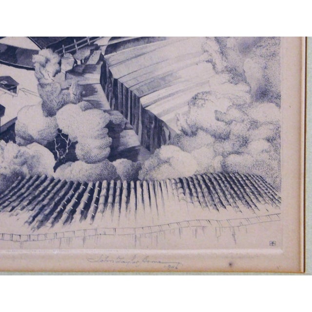 Modern John Taylor Arms Etching Pencil Signed 1940s "Light and Shade" For Sale - Image 3 of 4