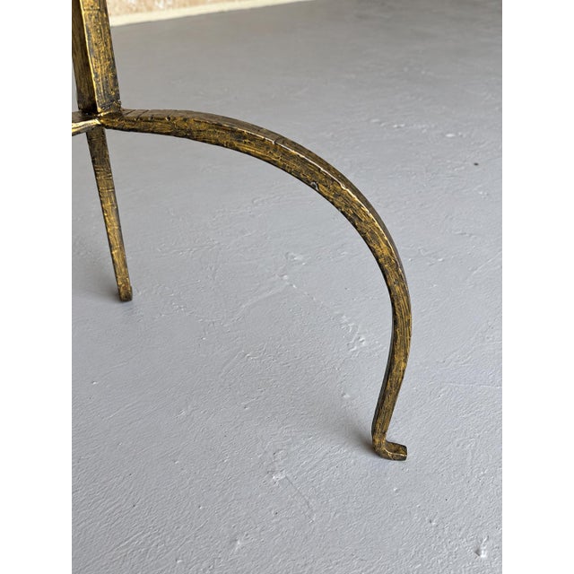 2020s Spanish Iron Drinks Table With Dark Gold Patina For Sale - Image 5 of 13